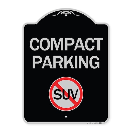 Signmission Compact Parking With No SUV Symbol Heavy-Gauge Aluminum Architectural Sign, 24" x 18", BS-1824-24244 A-DES-BS-1824-24244